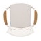Armen Living Portals Outdoor Patio Aluminum Barstool in Light Matte Sand with Natural Teak Wood Accent LCPLBAWH - alternate 2